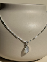 【MOMOMOON】高品質 Rainbow Moonstone pendant top【1-D】