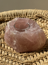 【MOMOMOON】Madagascar Rose quartz candle holder/1.20kg