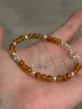 Silver925×天然石|シトリン +マリア様ブレスレット(Reeplushハンドメイド)