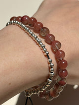 【MOMOMOON】7.3mm color change Andesine Bracelet /Tibet 【A】