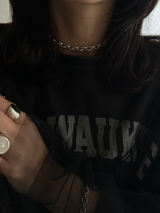 7.5mm fat oval chain necklace 45.5cm