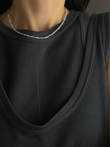 Silver925×天然石|アマゾナイト ネックレス(Reeplushハンドメイド)