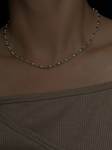 3mm beads chain Necklace 40cm+5cm