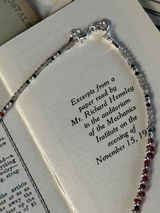 Silver925×天然石|モザンビーク産ガーネット ハートチャーム ネックレス 38.5cm〜43cm(Reeplushハンドメイド)