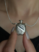 Retro design perfume bottle Necklace -Alma-