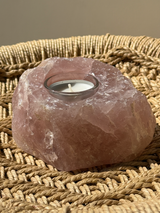 【MOMOMOON】Madagascar Rose quartz candle holder/1.20kg