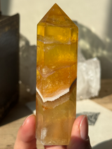 【MOMOMOON】イエローフローライト タワー |fluorite|天然石・鉱石・パワーストーン【SC081-9】