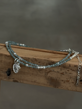 Silver925×天然石|5月誕生石 ジェイダイト ミニチャーム ネックレス(Reeplushハンドメイド)