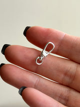 【割引対象外】17×7mm silver925製 回転カン付き ナスカン