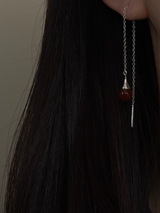 Onyx,Red Onyx Drop chain pierce
