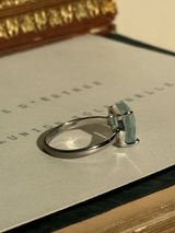 【MOMOMOON】アクアマリン ラフカットリング:14号 | 天然石・鉱石・パワーストーン