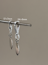 【割引対象外】24×8mm silver925製 回転カン付き ナスカン