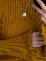 両面刻印【お好きな刻印お入れします】Original Message series - Letter Envelopes pendant top -