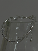 Silver925×天然石|ロッククリスタル ブレスレット(Reeplushハンドメイド)