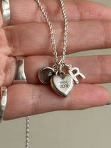 両面刻印【お好きな刻印お入れします】Chunky Heart pendant Top