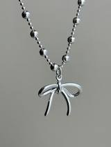 4.0mm ball beads chain necklace 41+2cm