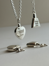 両面刻印可能【お好きな刻印お入れします】 Heart memorial bottle