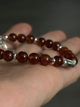 Silver925×天然石|ヘソナイトメダイブレスレット(Reeplushハンドメイド)