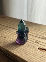 【MOMOMOON】クラスター彫刻 フローライト |fluorite|天然石・鉱石・パワーストーン【SC081-12】