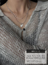 Silver925×天然石|11月誕生石 ホワイトトパーズ ミニチャーム ネックレス 41cmまたは40cm+アジャスター5cm(Reeplushハンドメイド)