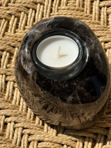 【MOMOMOON】Madagascar smoky quartz candle holder/1.05kg