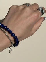 【MOMOMOON】8.3mm Lapis lazuli Bracelet /Afghanistan