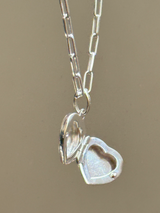 足型・手形 刻印 | Mini Heart Locket pendant top【在庫限り】
