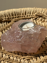 【MOMOMOON】Madagascar Rose quartz candle holder/1.10kg