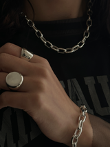 9mm fat oval chain bracelet 19cm