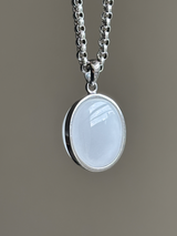 【MOMOMOON】高品質 Amphibole in Quartz pendant top【0610-8】