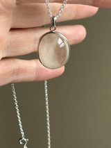 【MOMOMOON】高品質 Amphibole in Quartz pendant top【0610-7】