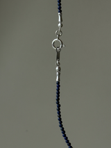 Silver925×天然石|12月誕生石 ラピスラズリ ミニチャーム ネックレス(Reeplushハンドメイド)