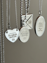 表面刻印【お好きな刻印お入れします】Heart Plate necklace /41cm+5cm