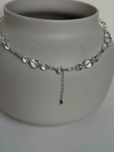 Silver925×天然石|ロッククリスタル ネックレス(Reeplushハンドメイド)