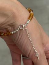 Silver925×天然石|シトリン +マリア様ブレスレット(Reeplushハンドメイド)