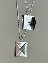 両面刻印【お好きな刻印お入れします】Original Message series - Letter Envelopes pendant top -