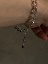 【再入荷】Silver925×天然石|ロッククリスタル・マリア様ブレスレット(Reeplushハンドメイド)