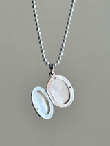 両面刻印【お好きな刻印お入れします】Original Message series - Oval Locket pendant -