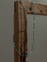 Silver925×天然石|12月誕生石 トルコ石(ターコイズ) ミニチャーム ネックレス(Reeplushハンドメイド)