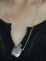 Retro design perfume bottle Necklace -Alma-