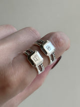 【お好きな刻印お入れします】Original Message series - Square Ring -