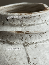 Silver925×天然石|11月誕生石 ホワイトトパーズ ミニチャーム ネックレス 41cmまたは40cm+アジャスター5cm(Reeplushハンドメイド)