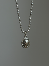 両面刻印【お好きな刻印お入れします】Original Message series - イニシャル Mini Oval pendant -