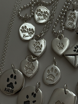 足型・手形 刻印 | Mini Heart Locket pendant top【在庫限り】