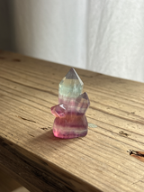 【MOMOMOON】クラスター彫刻 フローライト |fluorite|天然石・鉱石・パワーストーン【SC081-11】