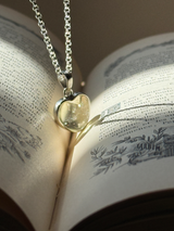 【MOMOMOON】【希少】リビアングラス ハートネックレス(45cm)|B|エジプト産 天然インパクトガラス ハート型ペンダント