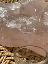 【MOMOMOON】Madagascar Rose quartz candle holder/1.14kg