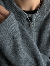 クリスマス限定ペアネックレス- oval pendant - 両面刻印/チェーンの長さが選べる!!【お好きな刻印お入れします】特別価格