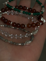 Silver925×天然石|ヘソナイトメダイブレスレット(Reeplushハンドメイド)