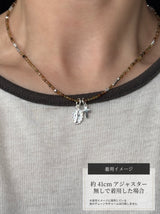 Silver925×天然石|10月誕生石 トルマリン ミニチャーム ネックレス 41cmまたは40cm+アジャスター5cm(Reeplushハンドメイド)